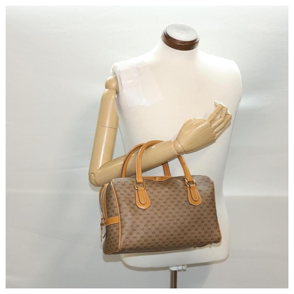 Authentic GUCCI Vintage Micro GG Canvas Boston Bag Beige/Brown - Picture 3 of 14